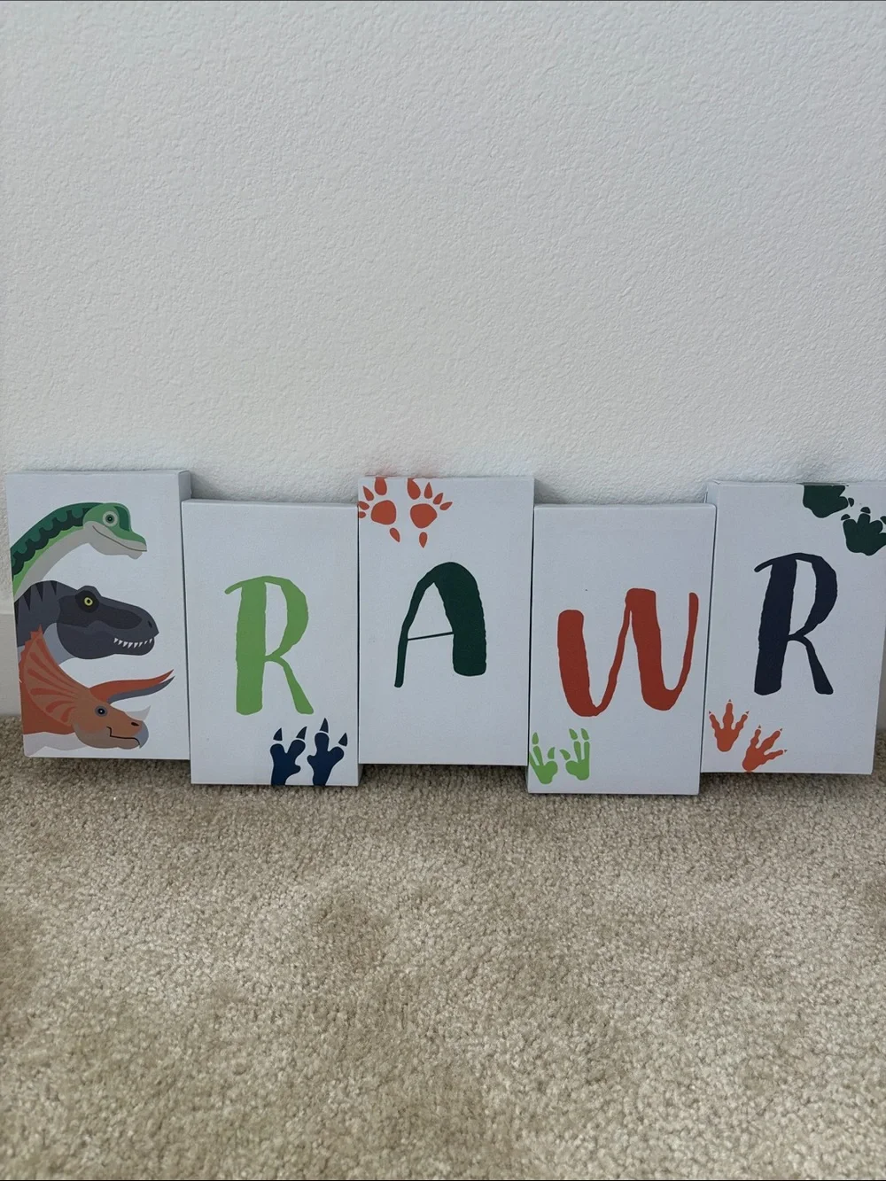 Dino 'RAWR' Wall Art